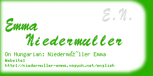 emma niedermuller business card